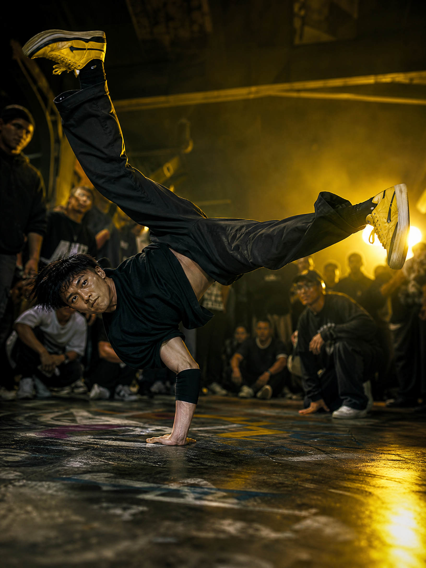 B-Boy空中定格大招展示